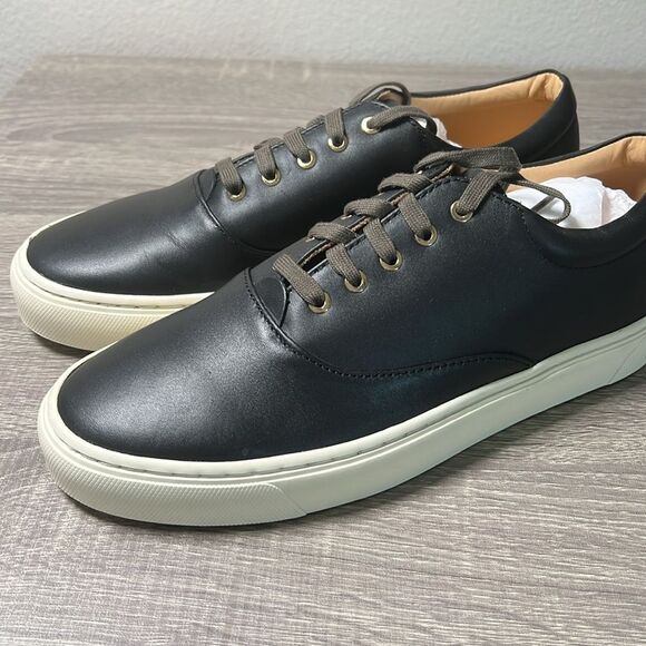 Nisolo Everyday Sneaker Shoes Black Leather - Picture 2 of 8